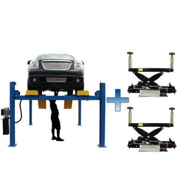Atlas ATPK-414A 4 Post Alignment Car Lift 14000 lb with jacks