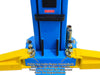 Atlas 10,000 lb Commercial Grade 2-post Baseplate Lift  close-up view of the safety arm locks