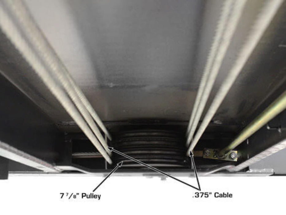 Atlas 408SL Super Deluxe 4-Post Lift with 7 7/8" pulley and.375" cable
