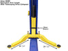 Atlas 9,000 lb Baseplate Lift close-up view of symmetric arm length