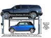 Atlas Portable Hobbyist 4-Post car Lift side view dimensions