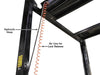Atlas® Garage PRO7000ST 4-Post Lift showing hydraulic hose and air line