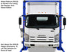 Atlas Platinum PVL15 Heavy Duty 2-Post Lift front view showing lifting tall vehicle