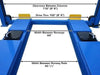 Atlas PK-414A 4-Post Alignment Lift close-up view of runways width dimension