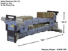 Atlas Platinum PVL15 Heavy Duty 2-Post Lift close-up view of ready to ship package