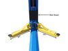 Atlas12,000 lbs Commercial Grade 2-post Baseplate Lift close-up view of the minimum arm length with adapters