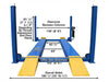 Atlas PK-414A 4-Post Alignment Lift back view dimension